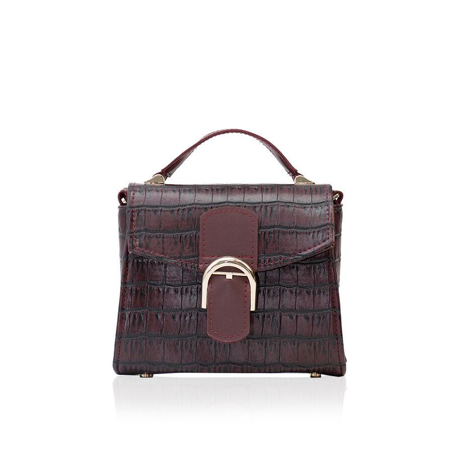 Lovely Bag ELOISE SUNNY - bordo kroko - LIMITED