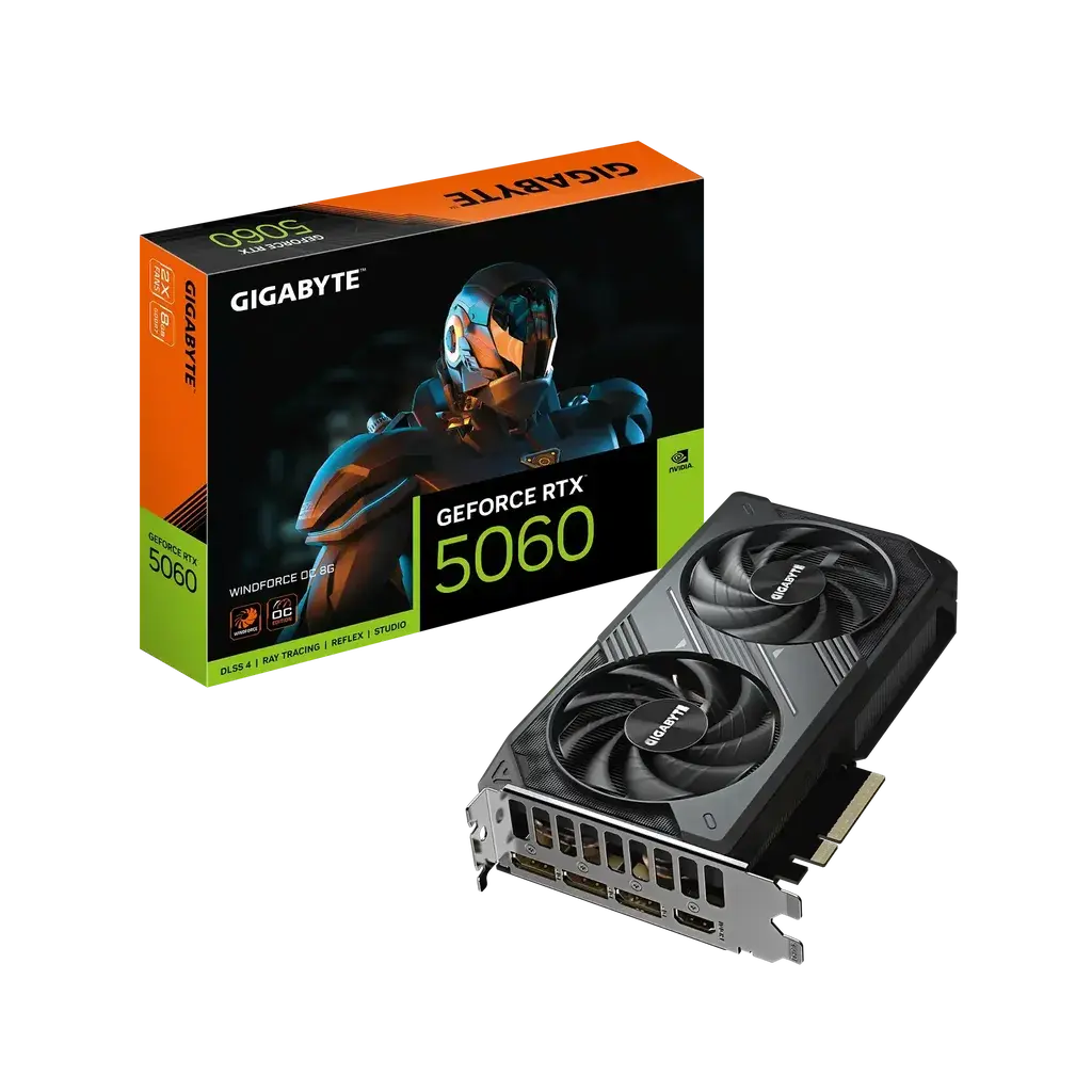 Gigabyte grafička kartica GeForce RTX 5060, Windforce, OC, GV-N5060WF2OC-8GD, 8GB, GDDR7
