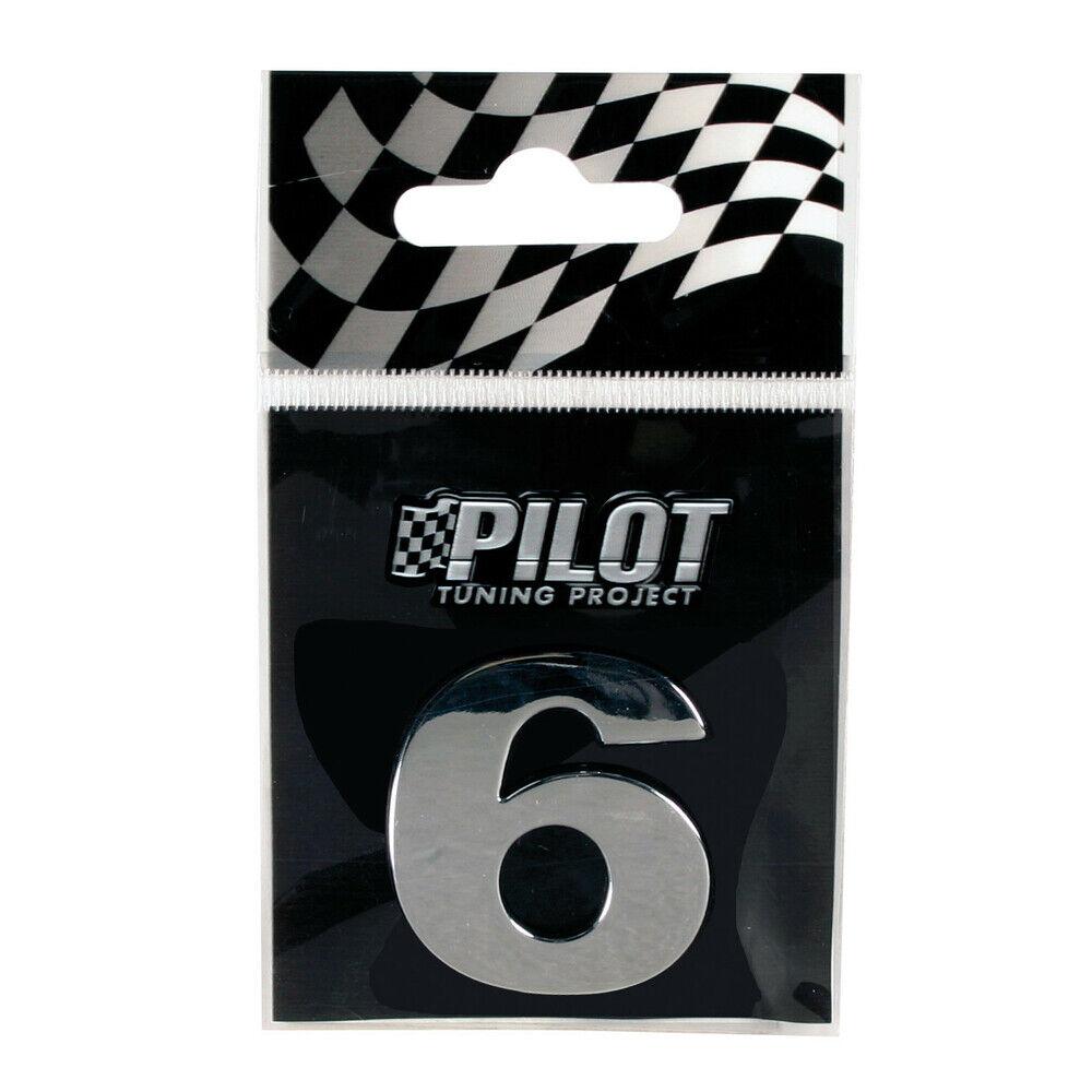 Hromirani samolepljivi 3D broj, 28 mm, 6 07893