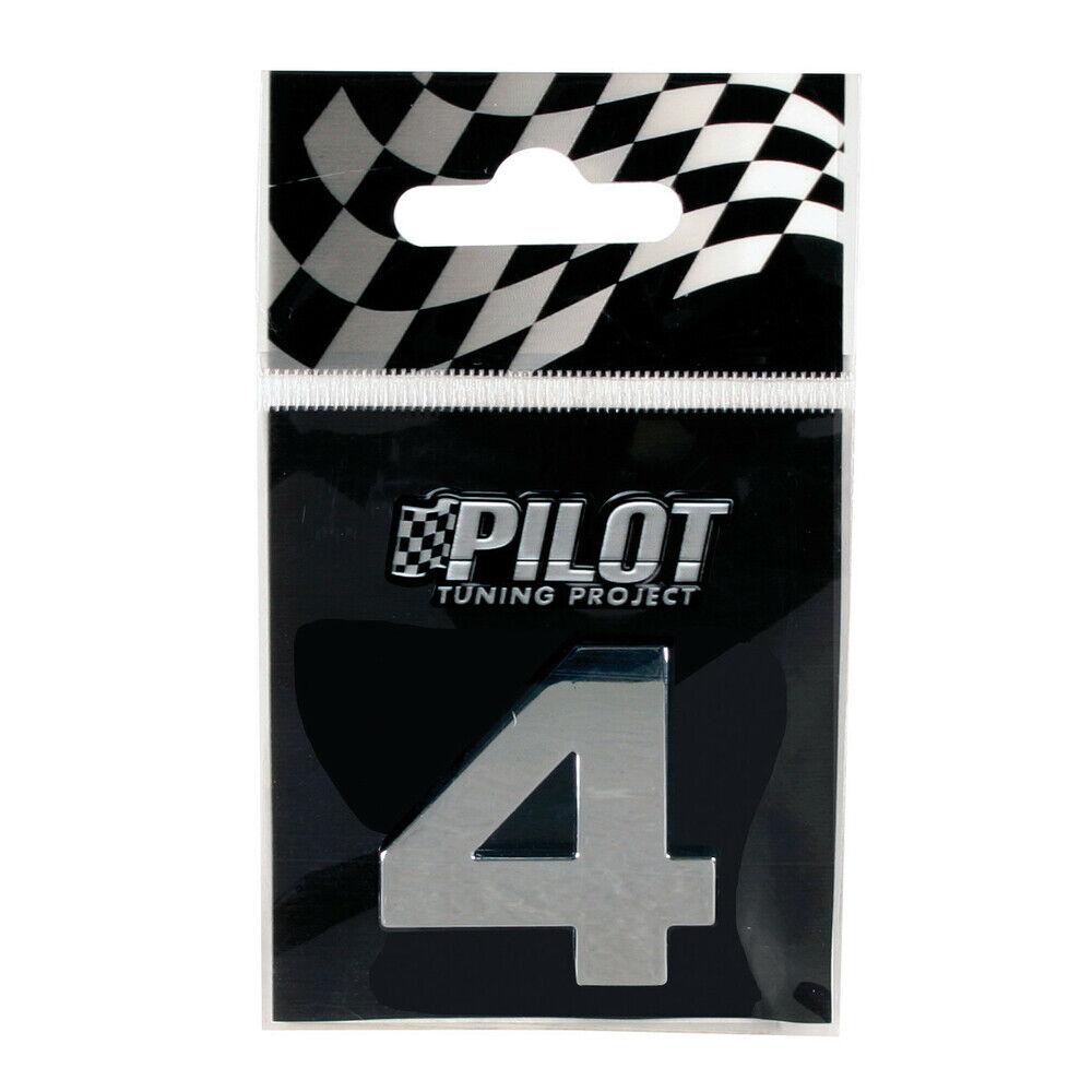 Hromirani samolepljivi 3D broj, 28 mm, 4 07891