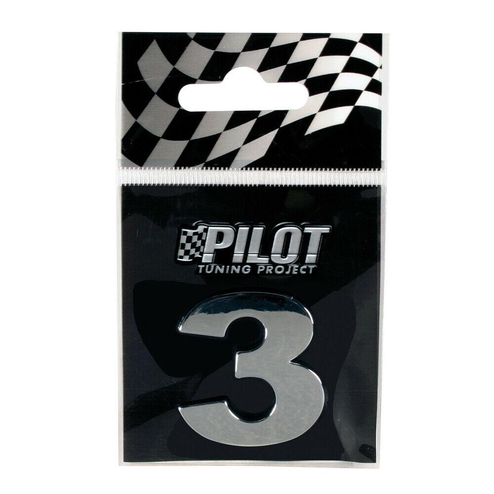 Hromirani samolepljivi 3D broj, 28 mm, 3 07890