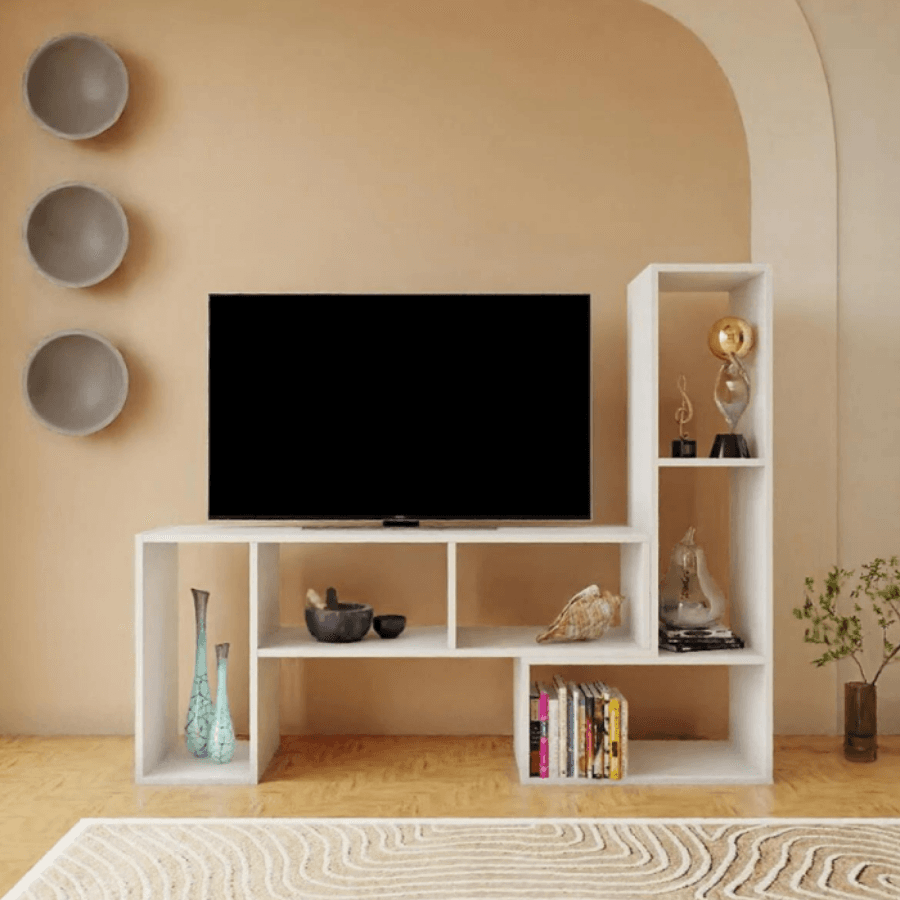 Prado Komoda za TV Puzzle, Bijela