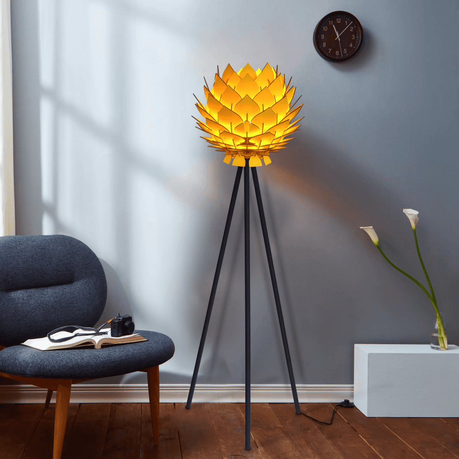 Prado Podna lampa Lotus žuta