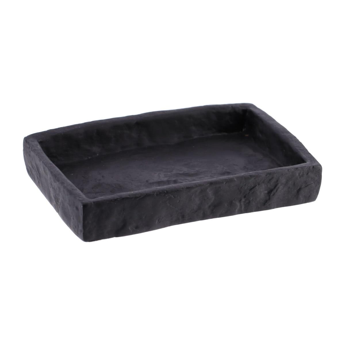 TENDANCE Posuda za sapun 2x13x9 cm od poliresina, crna