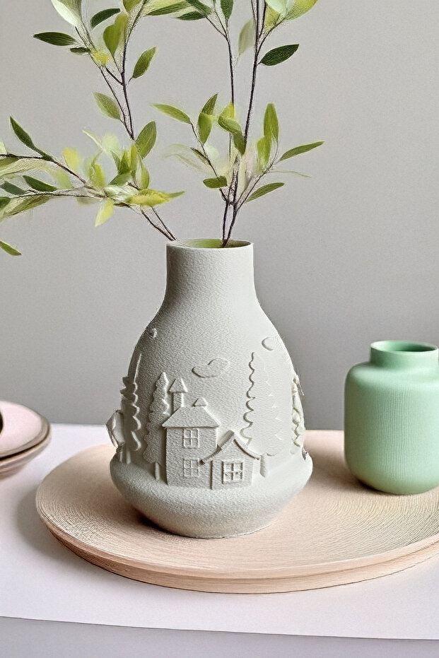 Aberto Design Vaza Zimsko selo, siva