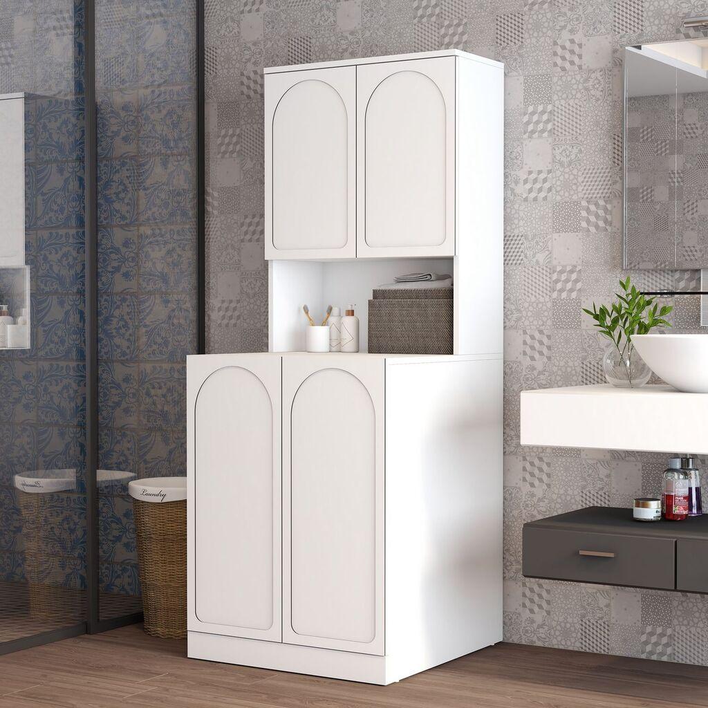 Hanah Home Ormarić za mašinu za pranje veša sa vratima Lyon 73, Bijela