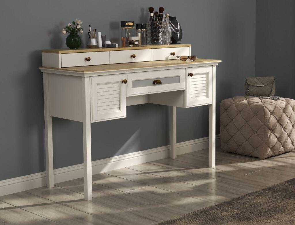 Hanah Home Stol za šminkanje FRN-21032, 132x91.4x50 cm, Krem