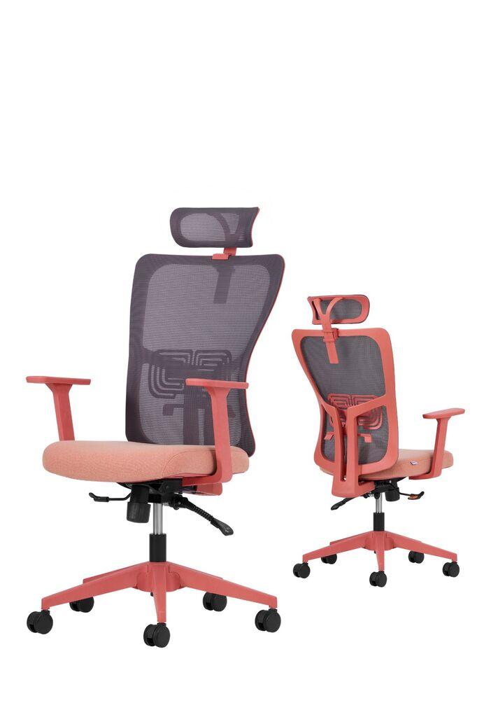 Hanah Home Set kancelarijskih stolica Lumbar 126, 2 dijela, roza