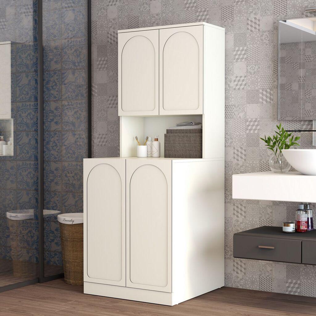 Hanah Home Komoda za veš mašinu sa vratima Lyon 73, Krem