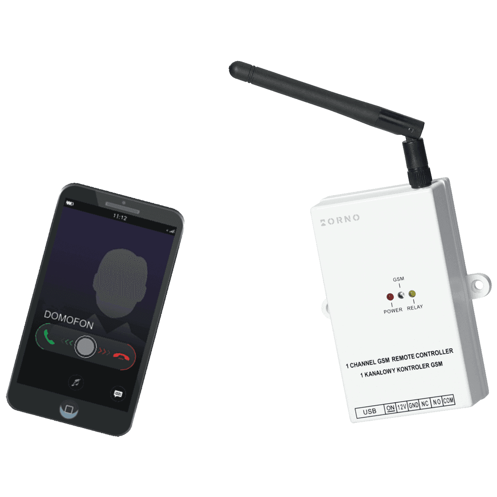 Extel GSM kontroler za upravljanje kapijom OR-GB-458, USB ulaz, 4G, Bijeli