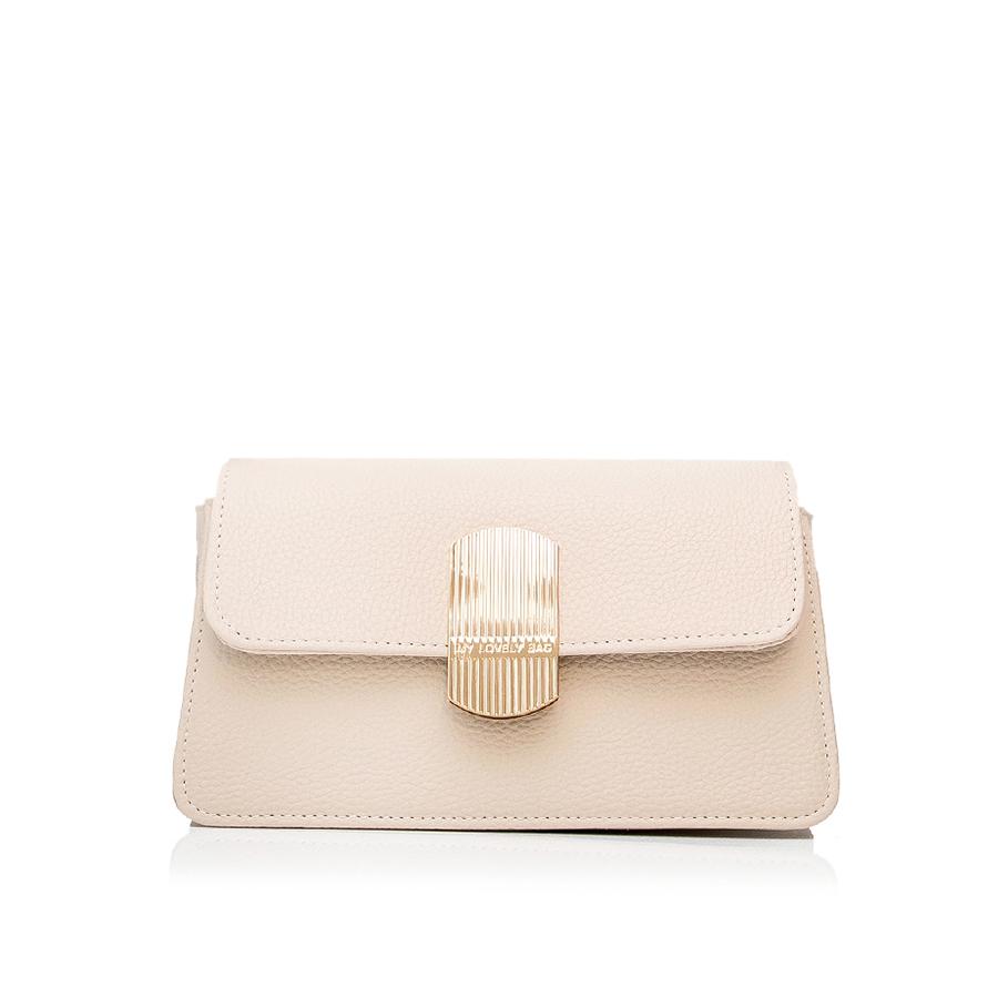 Lovely Bag Evelyn - Bež Torba, Zlatni Metal