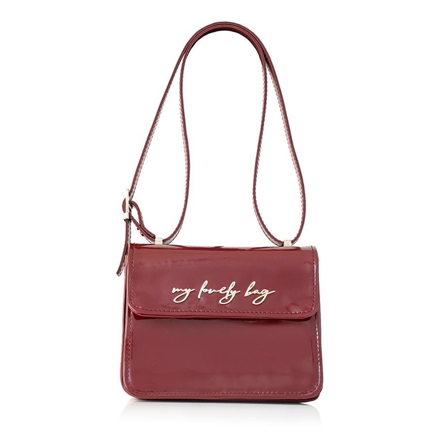 Lovely Bag Flavia - Lak Bordo Torba