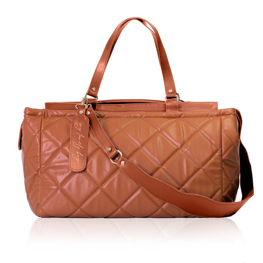 Lovely Bag Lola - Svijetlo Smeđa Torba, Zlatni Metal