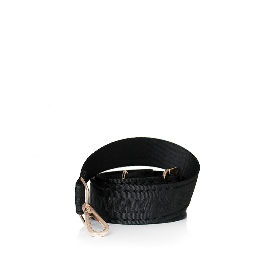 Lovely Bag Remen Za Torbu - Crni Kaiš, Crni Metal