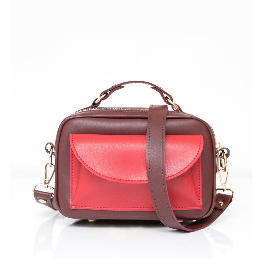 Lovely Bag Gianna - Bordo/Crvena Torba, Zlatni Metal