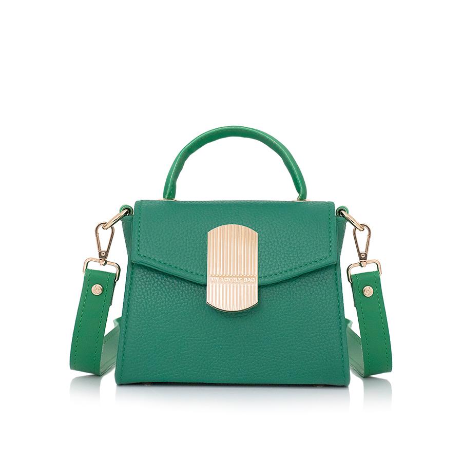 Lovely Bag Eloise - Zelena Torba, Zlatni Metal