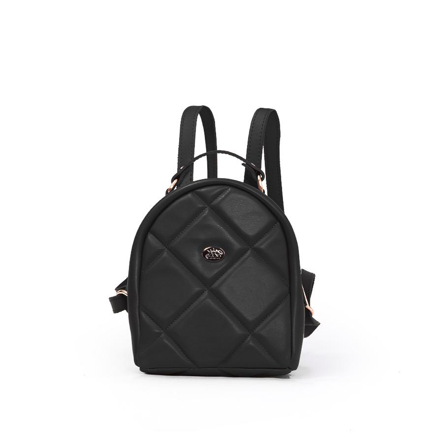 Lovely Bag Lillian Baby - Crni Ruksak, Srebreni Metal