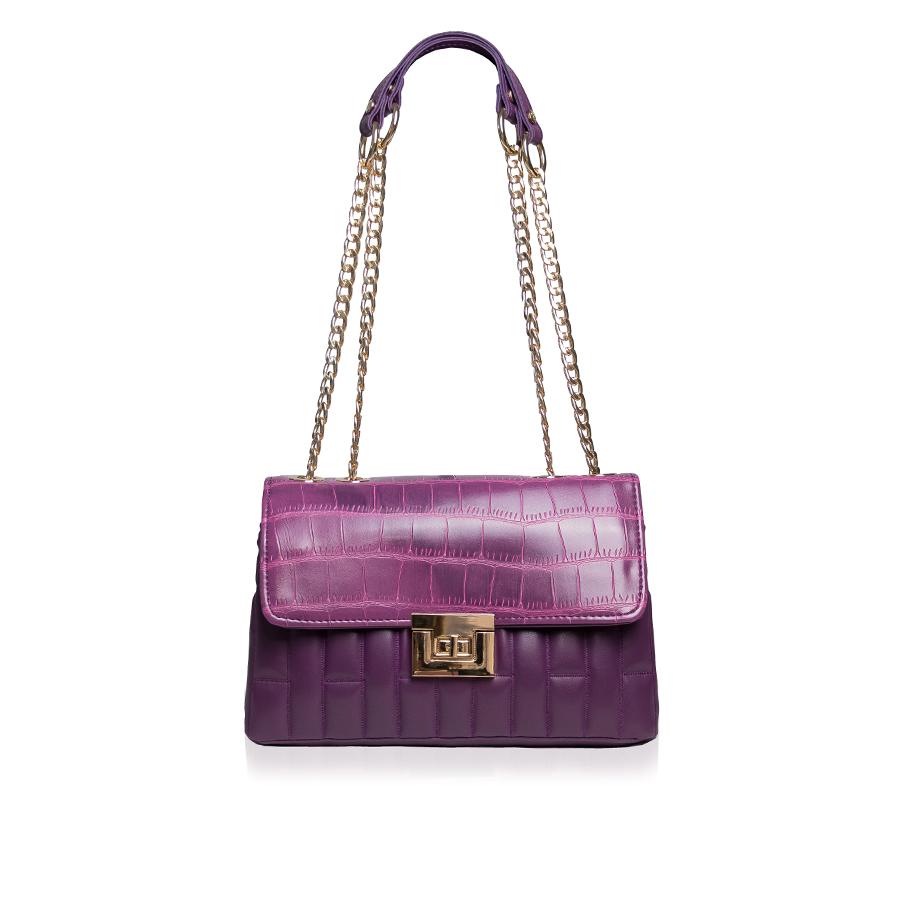 Lovely Bag Paris Baby - Ljubičasta Torba, Zlatni Metal