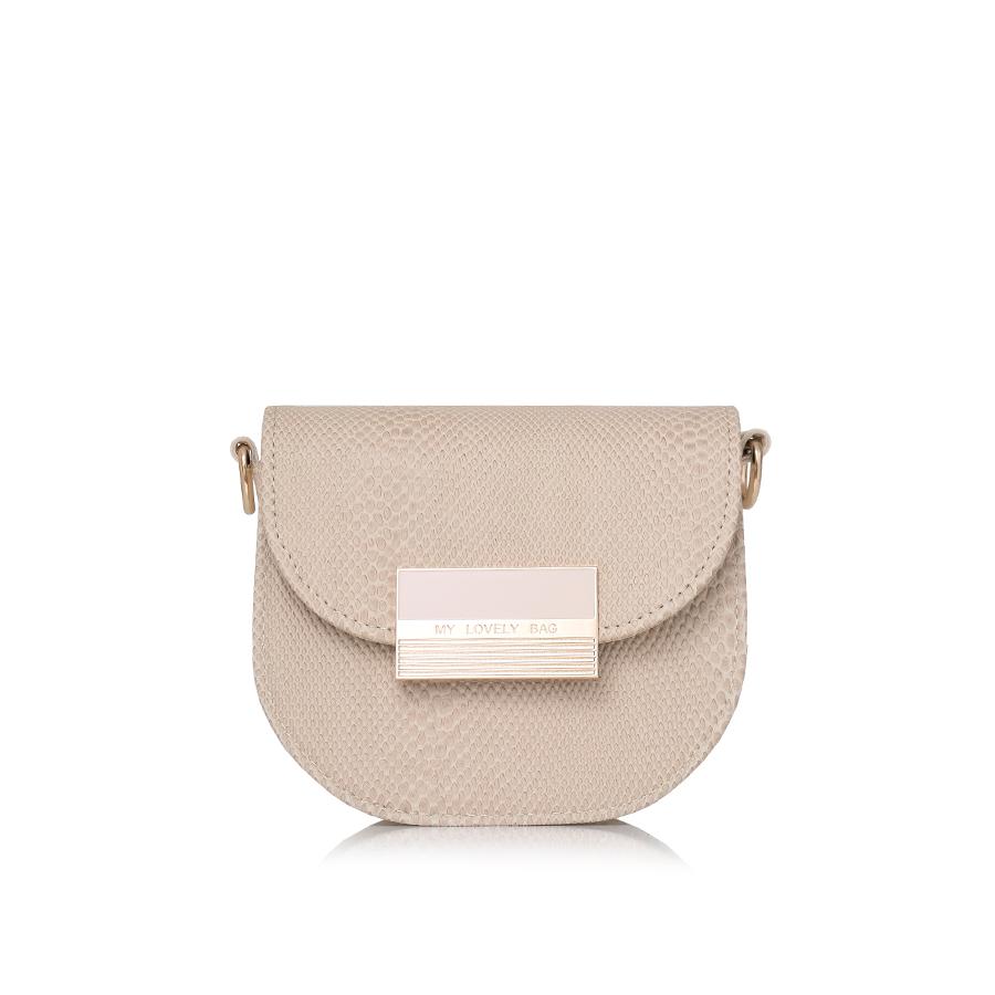 Lovely Bag Lara - Bež Torba, Zlatni Metal