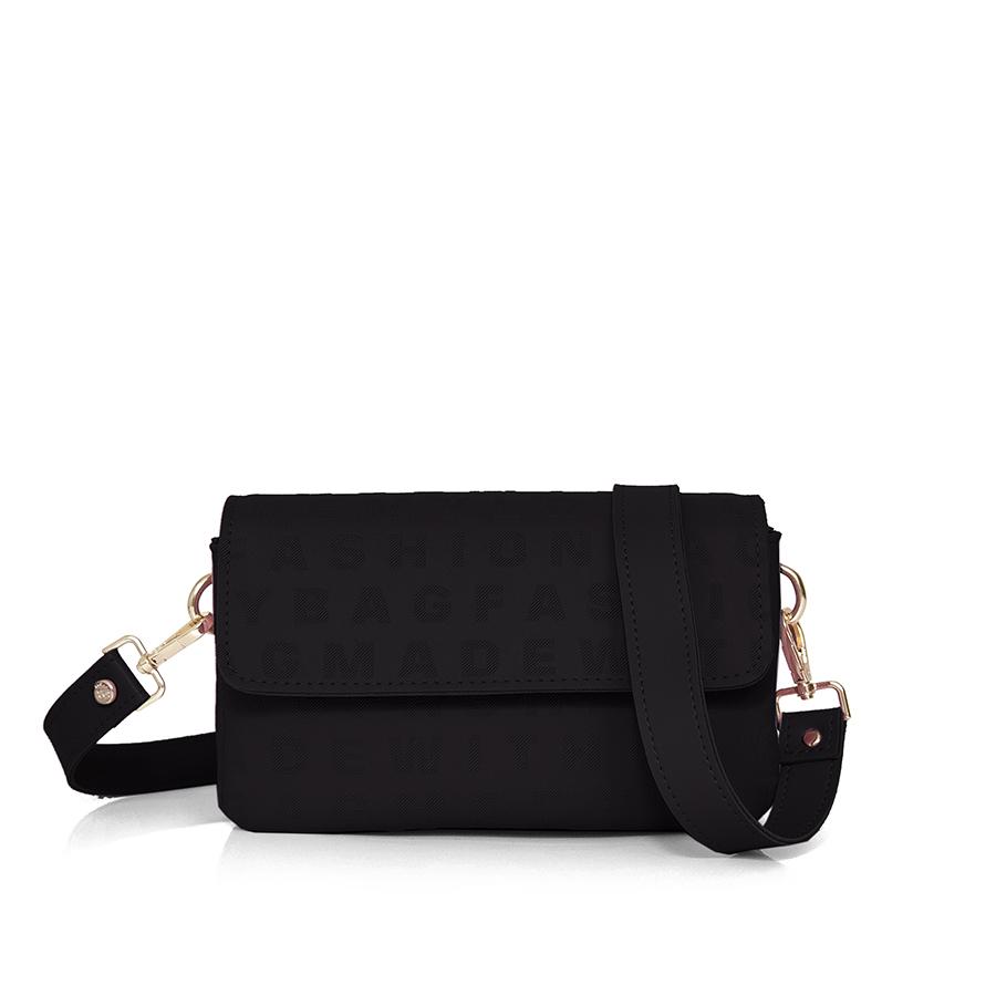 Lovely Bag Letter Baby - Crna Torba, Srebreni Metal