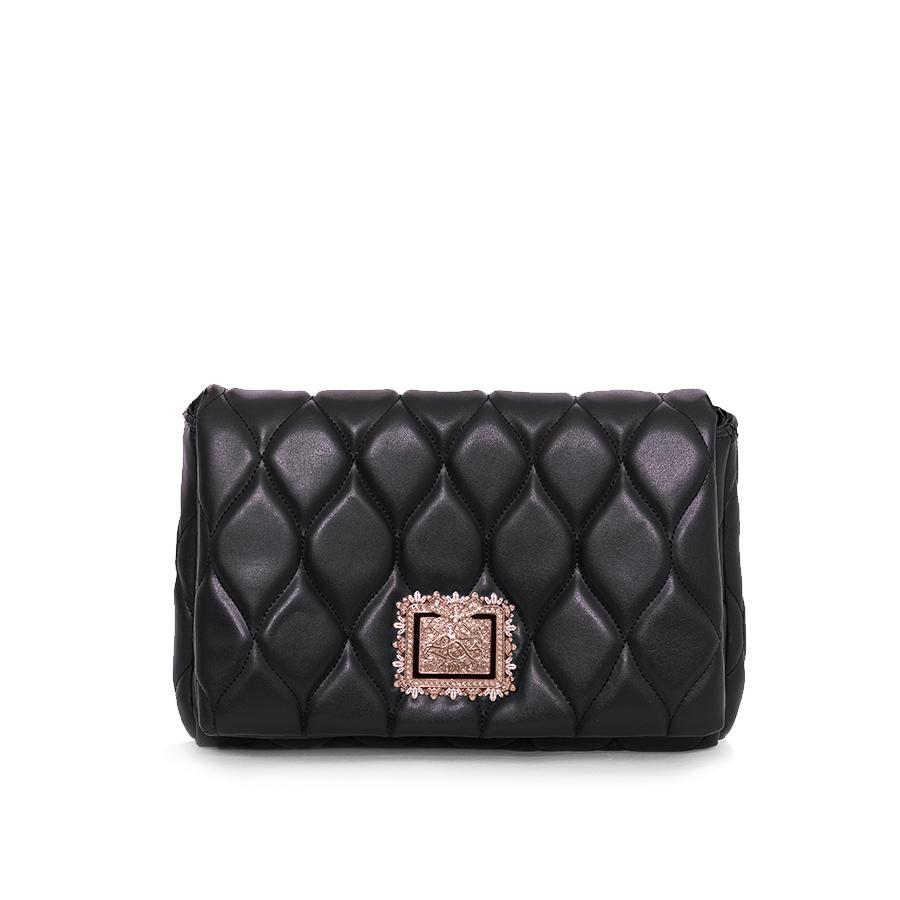 Lovely Bag Diva - Crna Royal Torba,Zlatni Metal