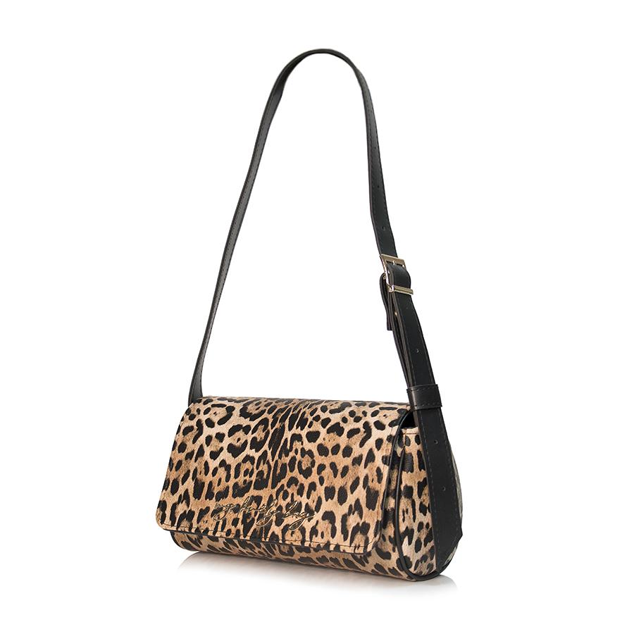 Lovely Bag Giselle - Leopard Torba, Zlatni Metal