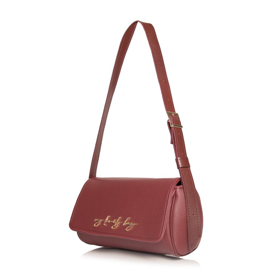 Lovely Bag Giselle - Bordo Torba, Zlatni Metal