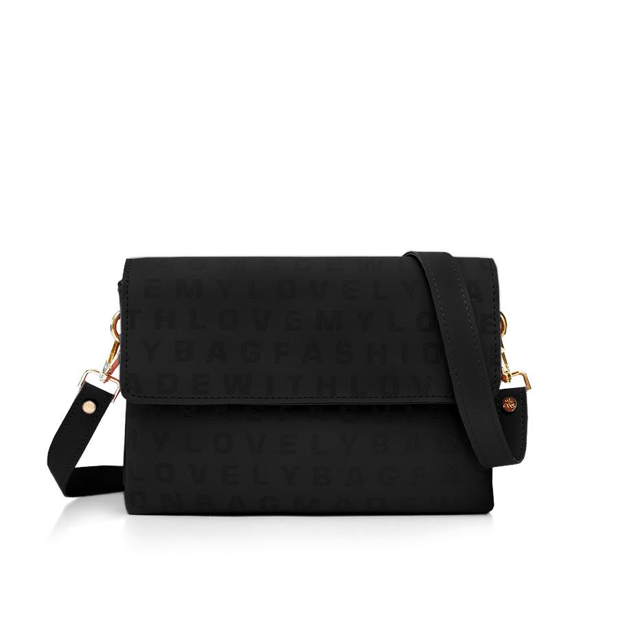 Lovely Bag Letter - Crna Torba, Srebreni Metal