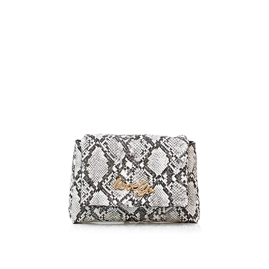 Lovely Bag Diva Girl Lovely - Crno/Bijela Torba, Zlatni Metal