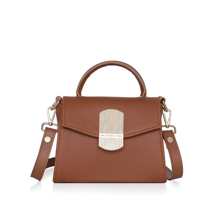 Lovely Bag Eloise - Svijetlo Smeđa Torba, Crni Metal