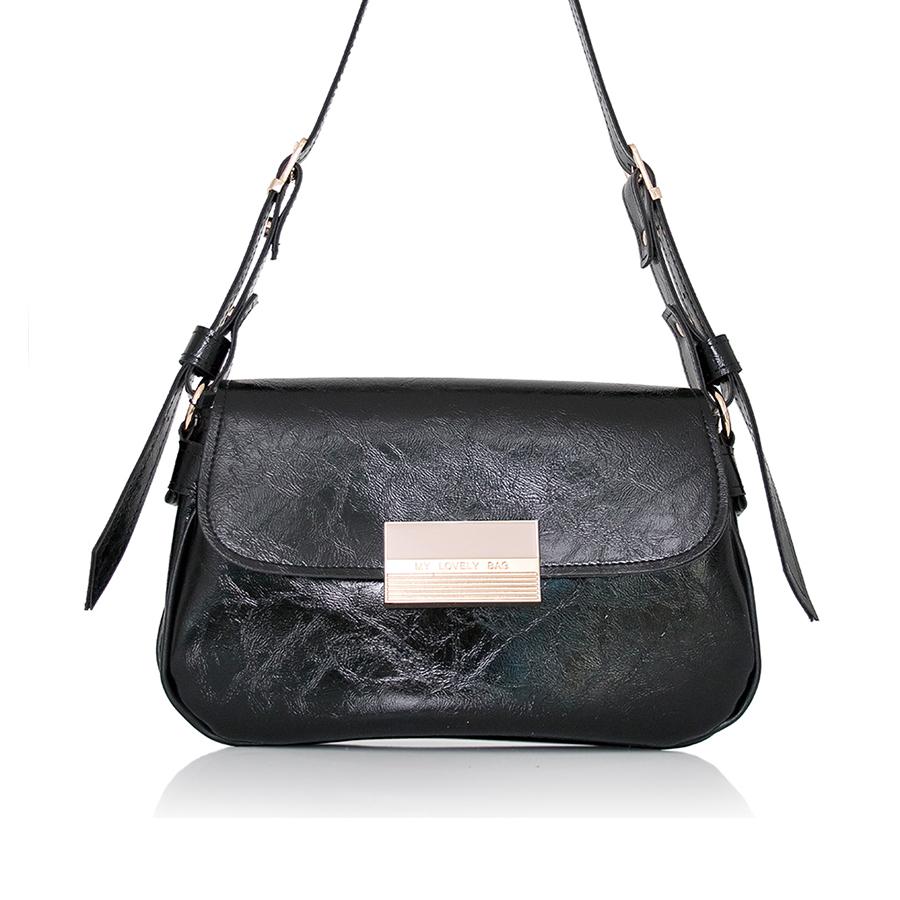 Lovely Bag Alice - Crna Torba, Zlatni Metal