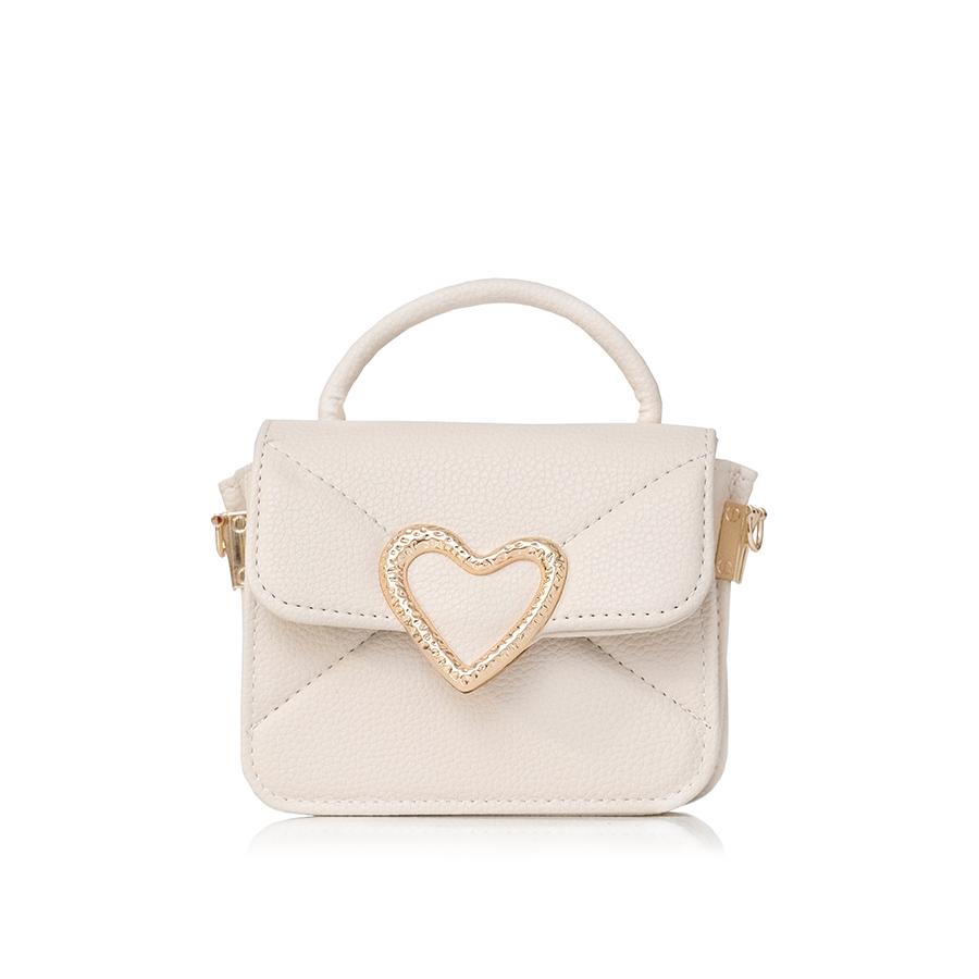 Lovely Bag Lia - Bež Torba, Srebreni Metal