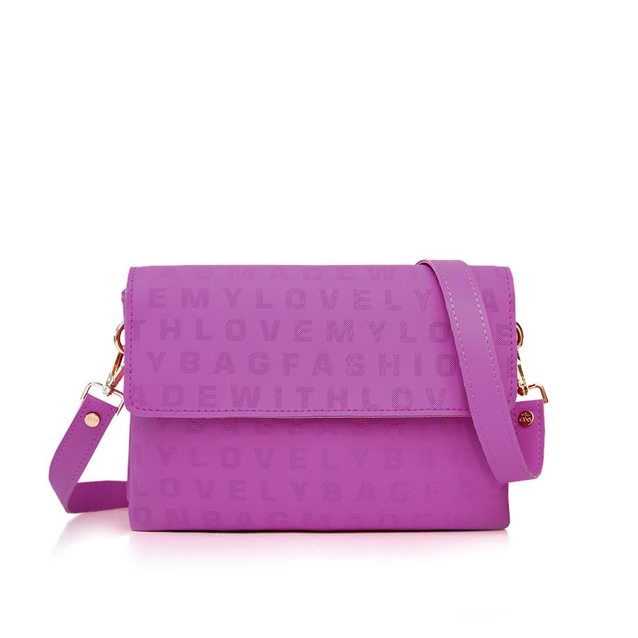 Lovely Bag Letter - Fuksija Torba, Crni Metal