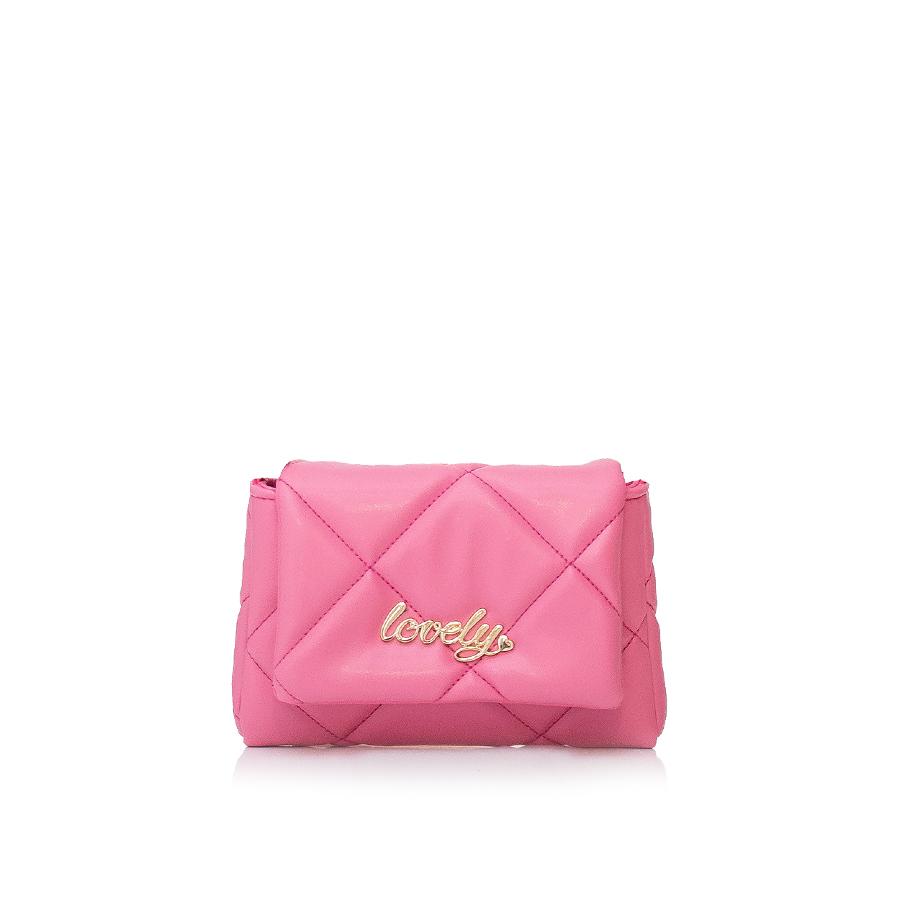 Lovely Bag Diva Girl Lovely - Pink Torba, Zlatni Metal