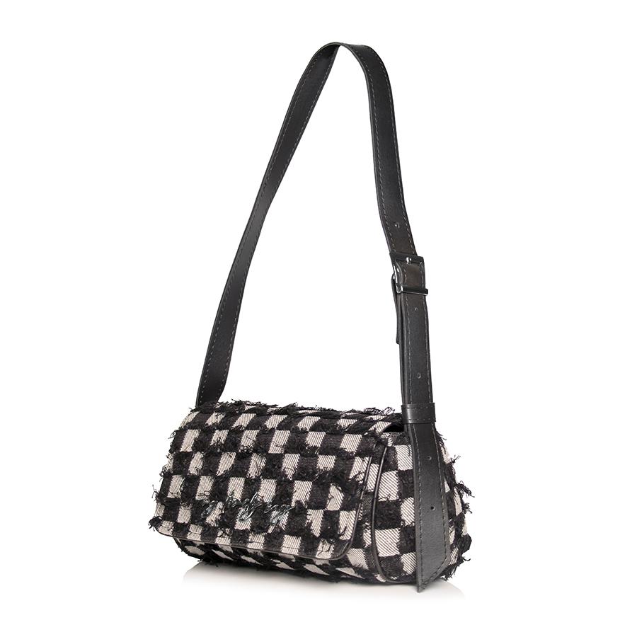 Lovely Bag Giselle - Sivo/Crna Torba, Crni Metal
