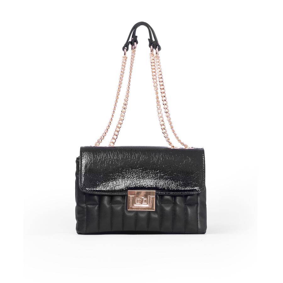 Lovely Bag Paris Baby - Crna Torba, Srebreni Metal