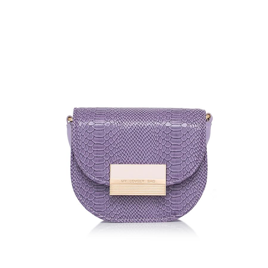 Lovely Bag Lara - Lila Torba, Srebreni Metal