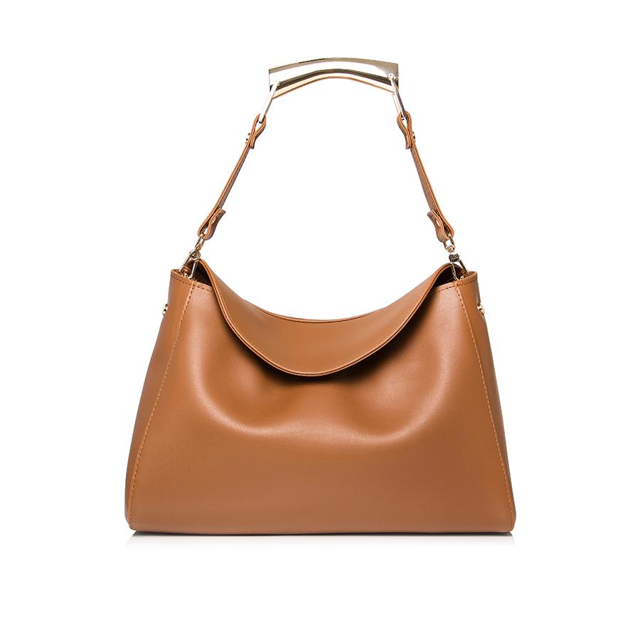 Lovely Bag Alina - Svijetlo Smeđa Torba, Zlatni Metal