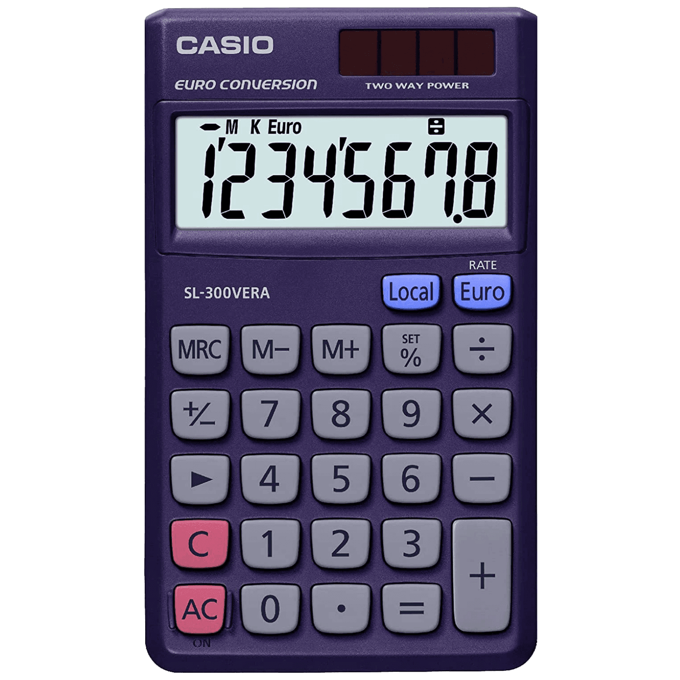 CASIO SL-300VERA Kalkulator, džepni, solarno / baterijsko napajanje, Crni