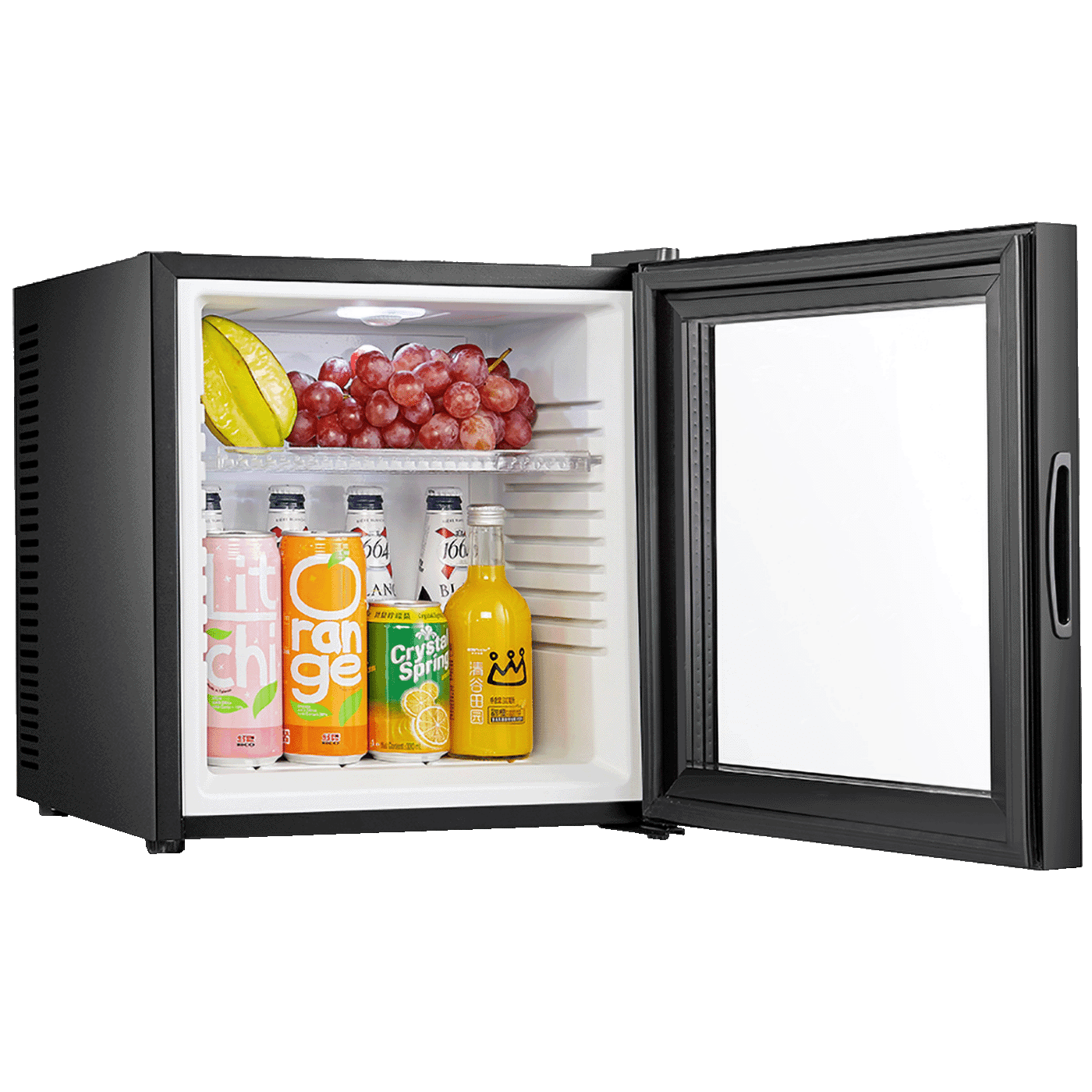 MELCHIONI family ICEBERG GLASS Mini hladnjak, zapremina 23 litara, Crni