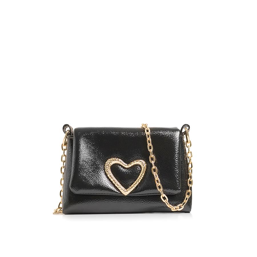 LOVELY BAG Ženska torbica Diva girl love, Crna sa zlatnim detaljima