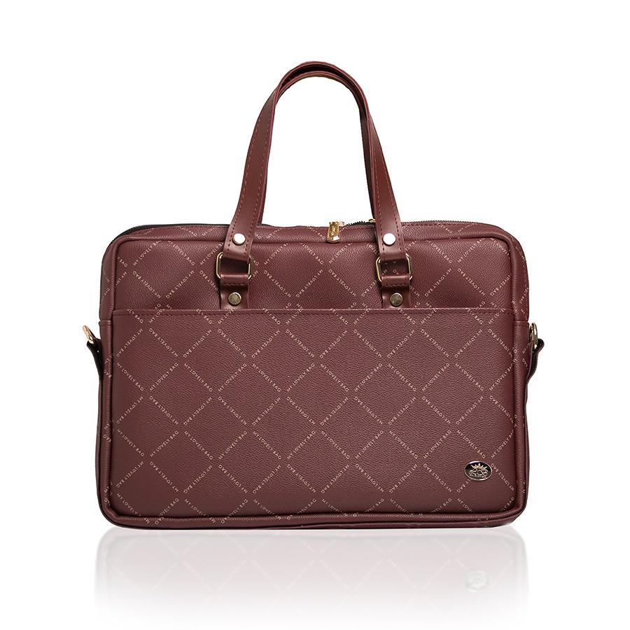 LOVELY BAG Ženska torbica Business bag MLB, Bordo, 15,6 inch
