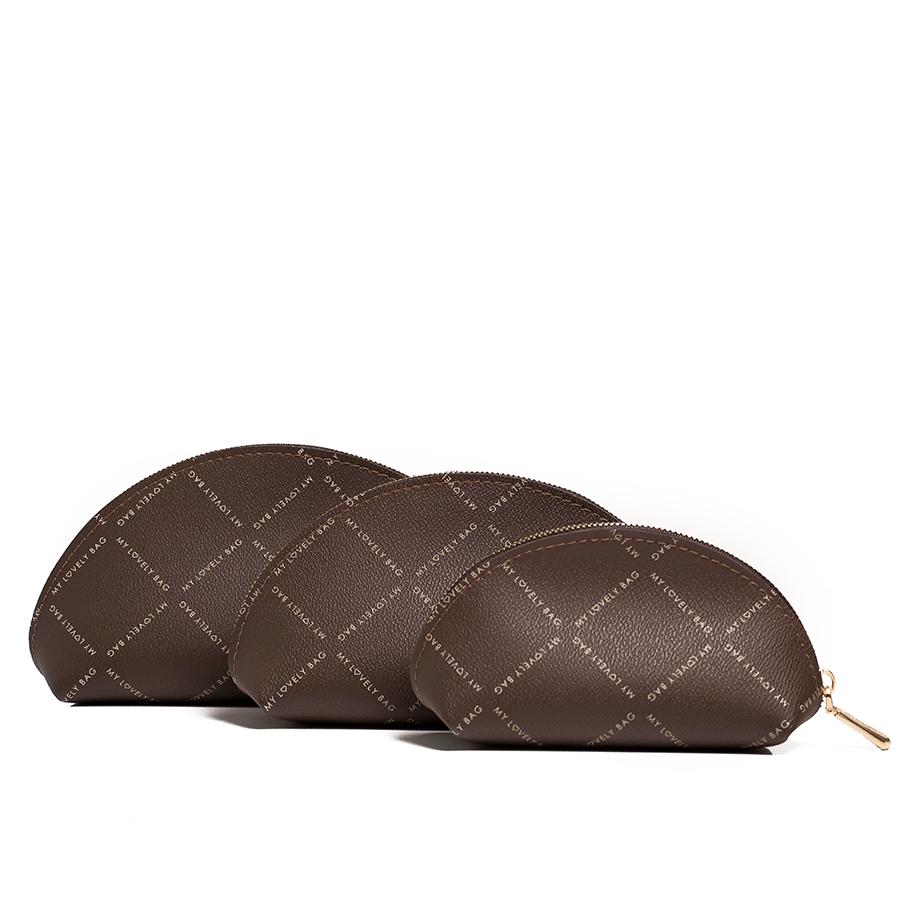 LOVELY BAG Ženski neseser 3u1 MLB, Smeđi