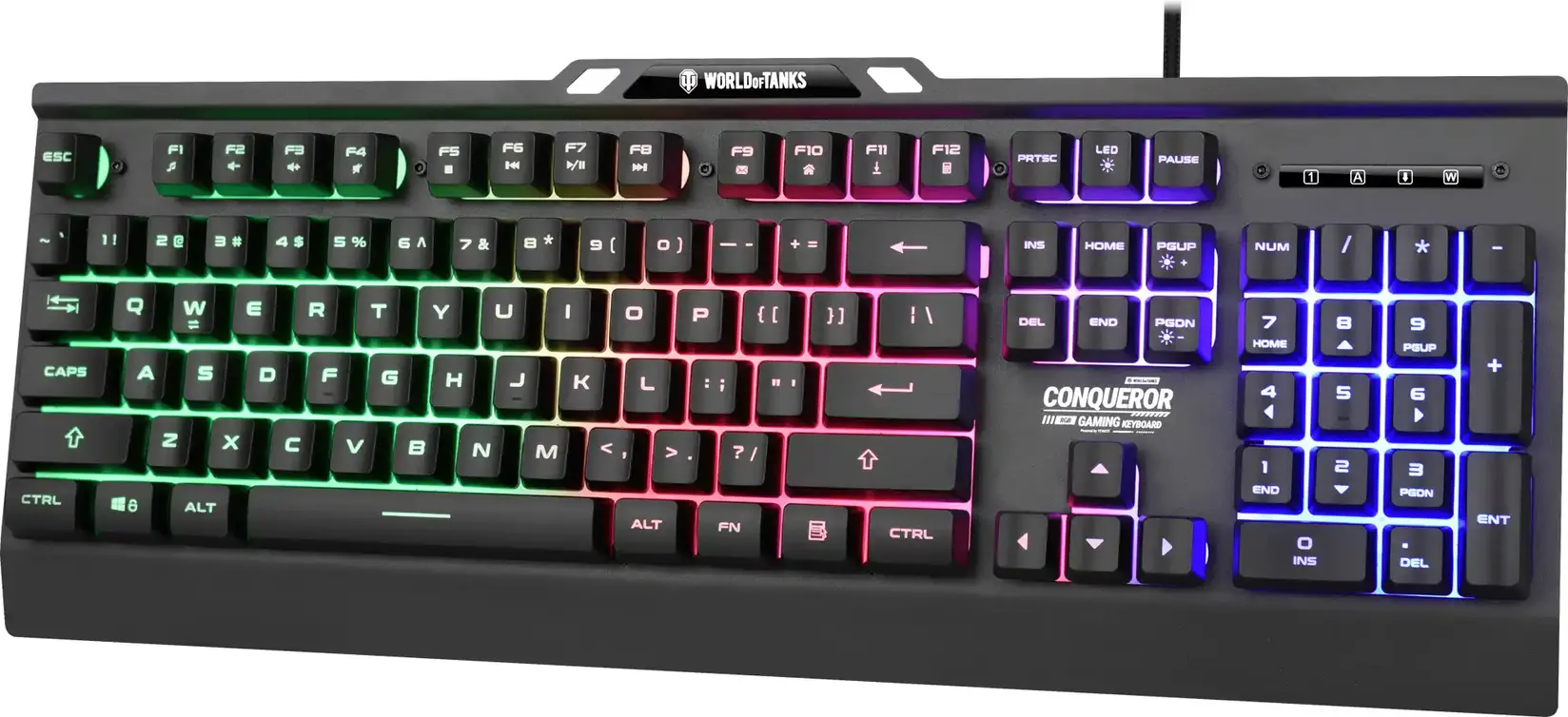 YENKEE gejmerska tastatura Conqueroe YKB WT200US, membranska, RGB osvjetljenje, USB priključak, crna