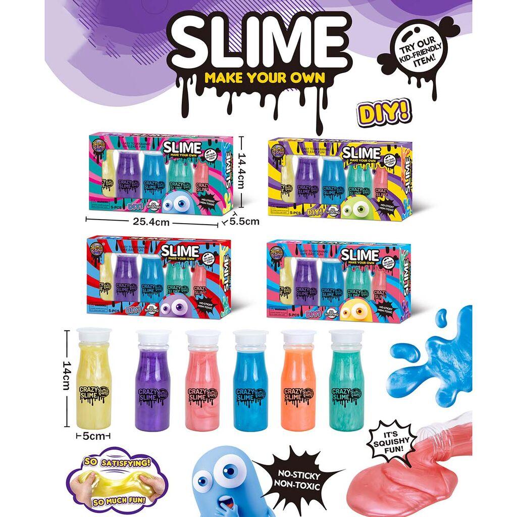 Set Napravi sam svoju sluz, 5 komada, Višebojni