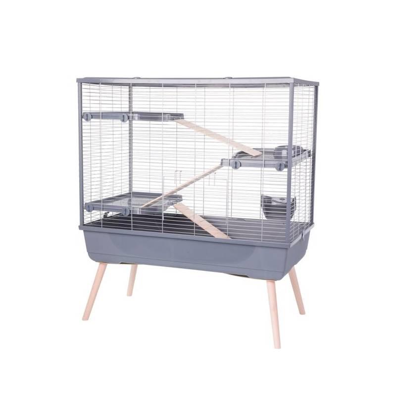 Kavez za kuniće Neolife 100 RAB1, 99x54x92 cm, Sivi