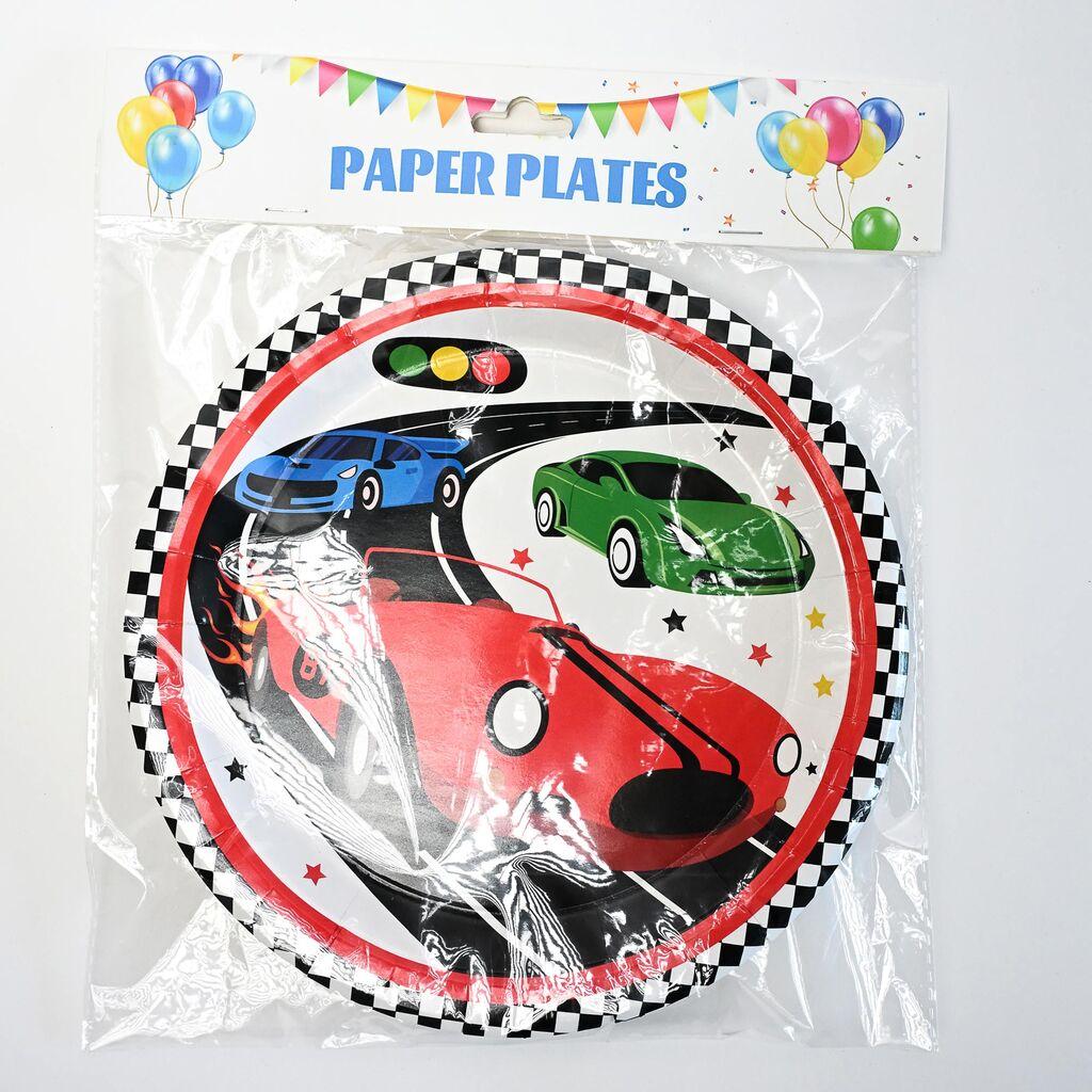 Party Papirni tanjiri Race Car, 23 cm, 6 Komada