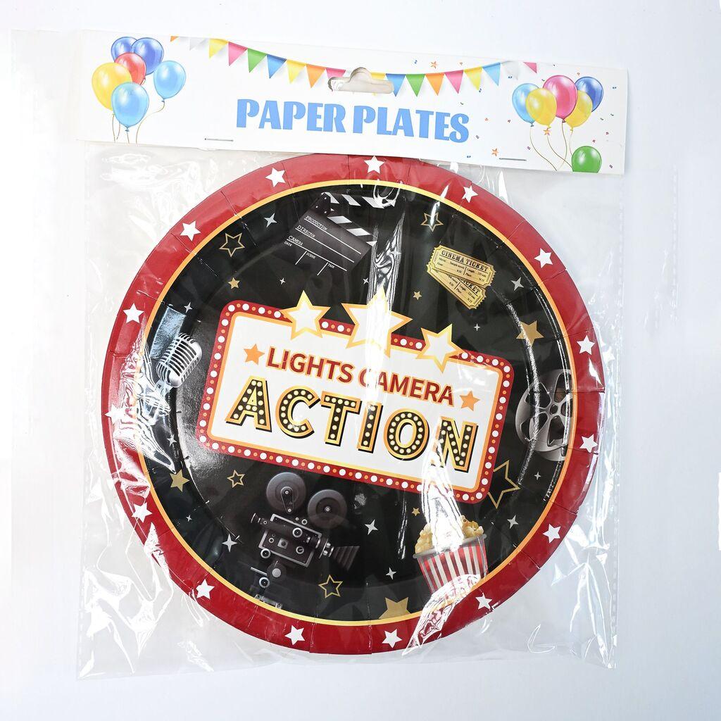 Party Papirni tanjiri Movie, 23 cm, 6 Komada