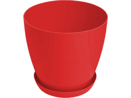 Gardino Saksija sa podmetačem Lux, 28 cm, Crvena