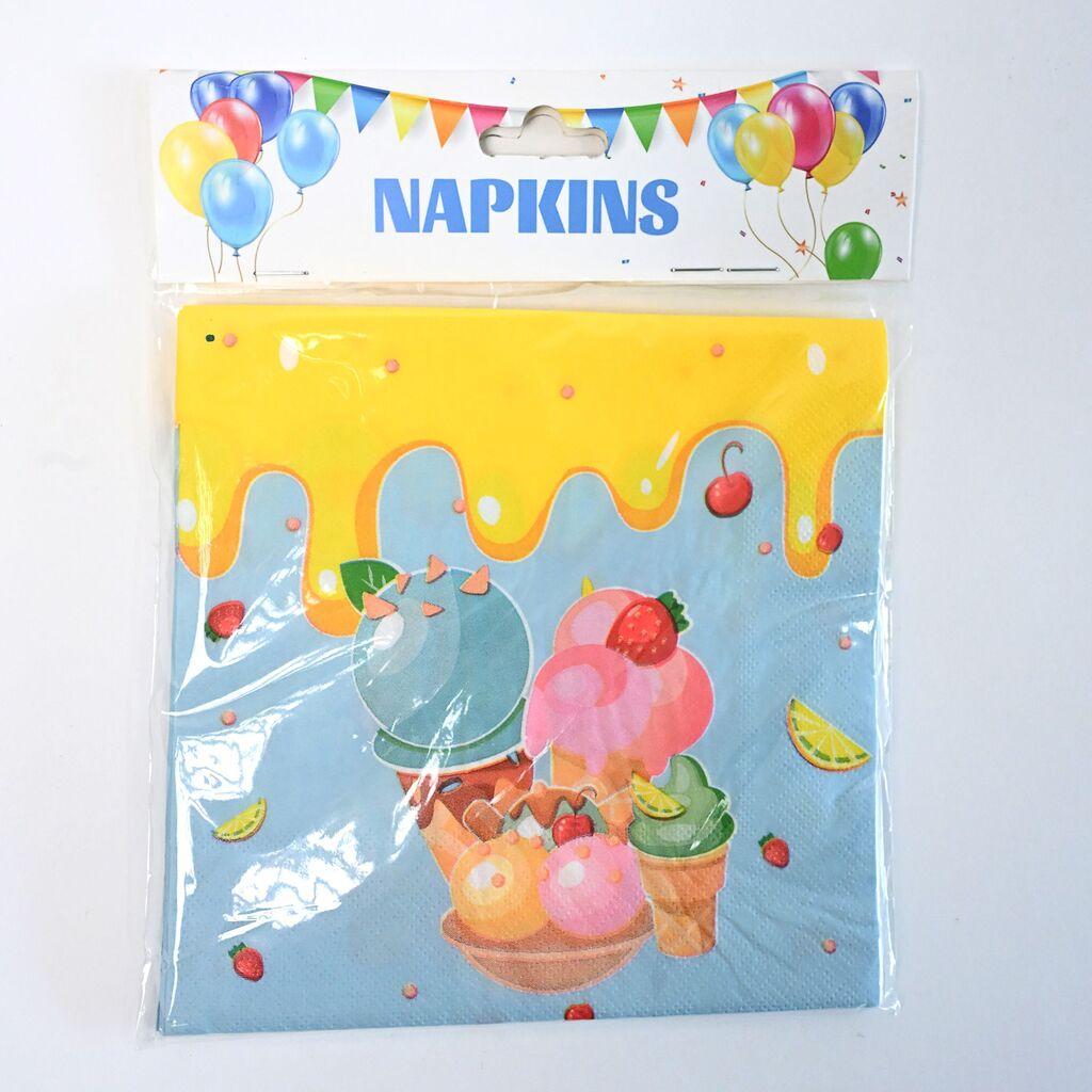 Party Salvete Ice Cream, 33x33 cm, 12 Komada